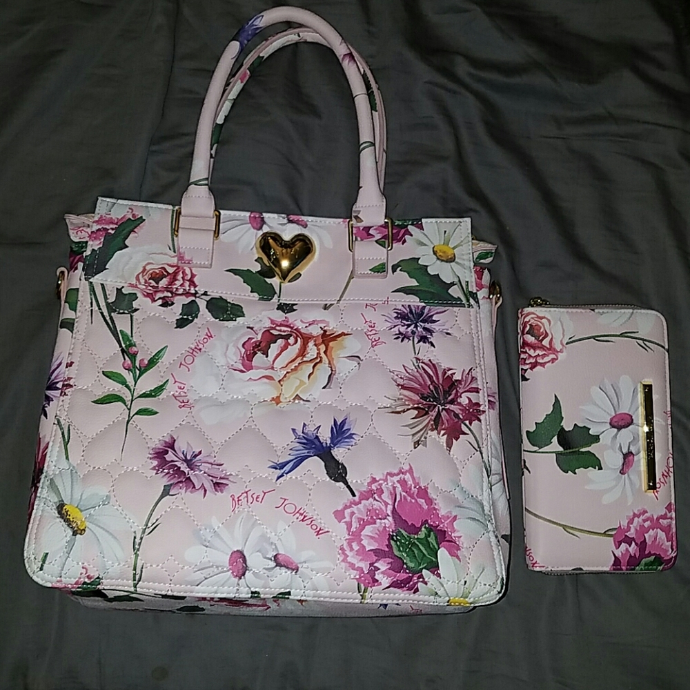 Betsey Johnson floral print tote